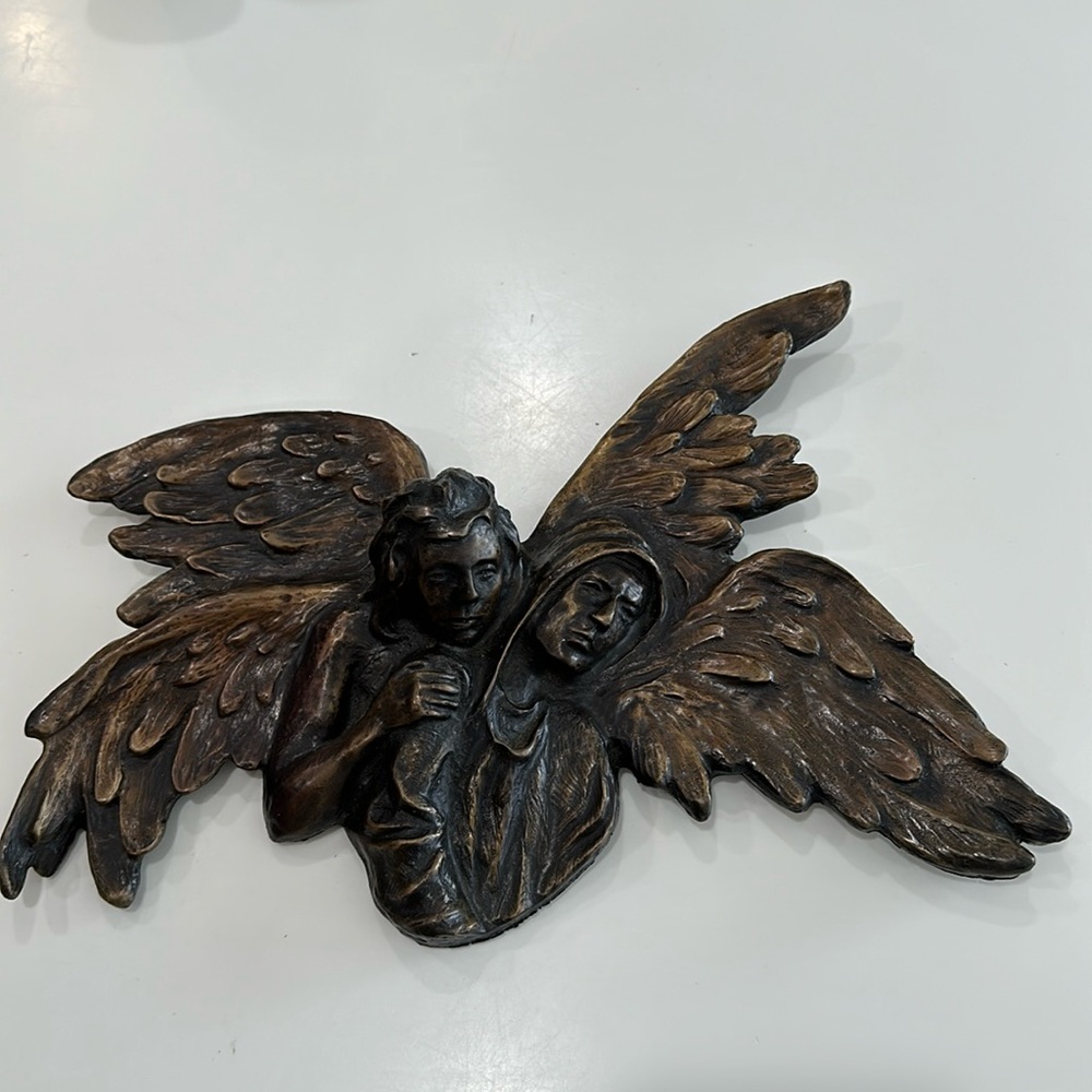 Bronze Lynn Kircher Consoling Angels Wall Hanging